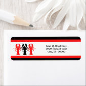 レッドホワイトブラックロブスタークロウフィッシュ差出人住所 ラベル (インサイチュ)