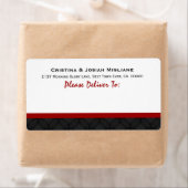 レッドホワイトブラック結婚ズの新郎新婦B433 ラベル (インサイチュ)