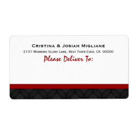 レッドホワイトブラック結婚ズの新郎新婦B433 ラベル