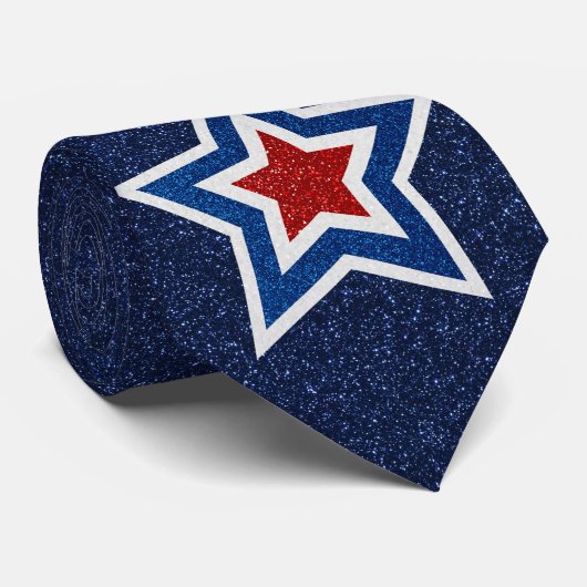 レッドホワイトブルースター7月4日グリッター ネクタイ (ロール)