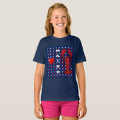 レッドホワイトブルーメイン州ロブスター女子Tシャツ Tシャツ (正面フル)