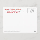 レッドホワイトプレイドタータンチェック シーズンポストカード (裏面)