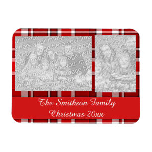 レッドホワイトプレイドタータンチェック マグネット