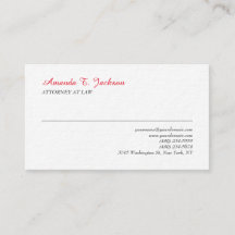 レッドホワイトプレーンエレガントプロフェッショナルミニマリスト