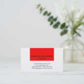 レッドホワイトプレーンクラシカルクリエイティブ 名刺 (スタンド正面)
