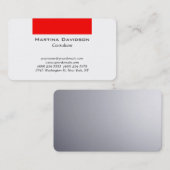レッドホワイトプレーンクラシカルクリエイティブ 名刺 (正面/裏面)