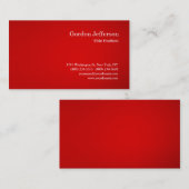 レッドホワイトプロフェッショナルシンプルモダンプレーン 名刺 (正面/裏面)
