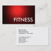 レッドホワイトプロフェッショナルフィットネススポーツ名刺 名刺 (正面/裏面)