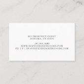 レッドホワイトベイカーベーカリーロゴ 名刺 (裏面)