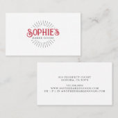 レッドホワイトベイカーベーカリーロゴ 名刺 (正面/裏面)