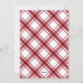 レッドホワイトホリデーフォトコラージュカード シーズンカード (裏面)