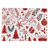 レッドホワイトホリデー抱き枕 ラージペーパーバッグ (裏面)