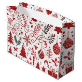 レッドホワイトホリデー抱き枕 ラージペーパーバッグ (裏面アングル)