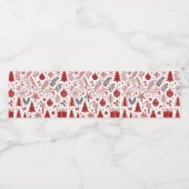 レッドホワイトホリデー ペットボトルラベル (シングルラベル)