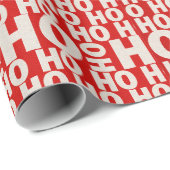 レッドホワイトホーホークラシックトレンディーシンプルホリデイ ラッピングペーパー (ロールコーナー)