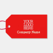 レッドホワイトメリークリスマス出生シーン会社 ギフトタグ (裏面横)