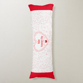 レッドホワイトラブシンプルハートモダンヴァレンティネス ボディピロー