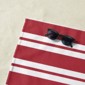 レッドホワイトレイ航海のクハウスモノグラム ビーチタオル (インサイチュ)