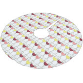 レッドホワイトロゼワイングラスワイナリーカクテル ブラッシュドポリエステルツリースカート (アングル)