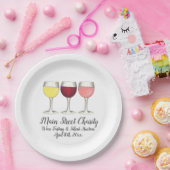 レッドホワイトロゼワインズグラスワイナリーワインテイスティング ペーパープレート (パーティー)