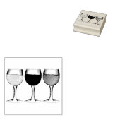 レッドホワイトロゼワインズグラスワイナリーワインテイスティング ラバースタンプ (押印)