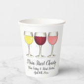 レッドホワイトロゼワインズグラスワイナリーワインテイスティング 紙コップ (正面)