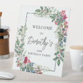 レッドホワイトローズフローラホリー70thバースデーパーティー 台座サイン (インサイチュ)