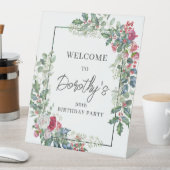 レッドホワイトローズフローラホリー90thバースデーパーティー 台座サイン (インサイチュ)