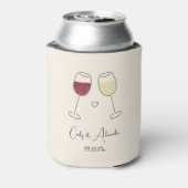 レッドホワイトワイングラス応援結婚ズ婚約 缶クーラー (缶裏面)