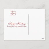 レッドホワイト季節のごあいさつホリデーハガキ シーズンポストカード (裏面)