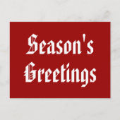 レッドホワイト季節のごあいさつホリデーハガキ シーズンポストカード (正面)