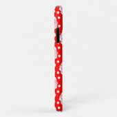 レッドホワイト水玉模様フローライラストレーションデザイン Case-Mate iPhoneケース (裏面/右)