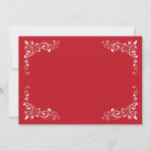 レッドホワイト誕生日ウィメンズクラス60番目の写真 招待状 (裏面)