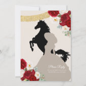 レッドホワイト金ゴールドエレガントフローラシャルロキンセアニェラI 招待状 (裏面)