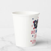 レッドホワイト&アイドーハートサングラスブライダルシャワー 紙コップ (右)