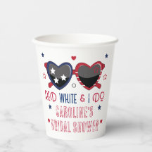 レッドホワイト&アイドーハートサングラスブライダルシャワー