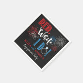 レッドホワイト&アイドー婚約パーティ スタンダードカクテルナプキン (角)