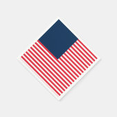 レッドホワイト&ブルーおもしろい愛国自由お祝い スタンダードカクテルナプキン (角)