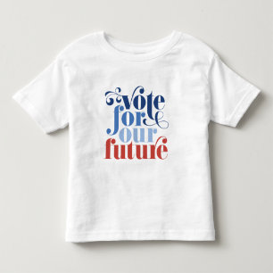 レッドホワイト&ブルーの将来の選挙に投票 トドラーTシャツ