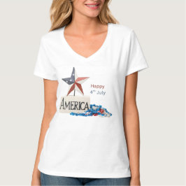 レッドホワイト&ブルースおもしろ7月4日TシャツUSA S Tシャツ