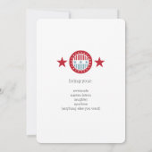 レッドホワイト&ブルースターズ7月4日招待状 招待状 (裏面)