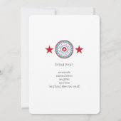 レッドホワイト&ブルースターズ7月4日招待状 招待状 (裏面)