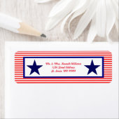 レッドホワイト&ブルースター – 差出人住所ラベル ラベル (インサイチュ)