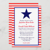 レッドホワイト&ブルースター – 結婚式招待状 招待状 (正面/裏面)