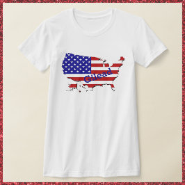 レッドホワイト&ブルーハンドメイドUSA Tシャツ