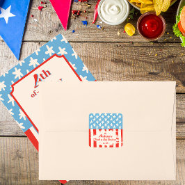 レッドホワイト&ブルーファミリーバーベキュー スクエアシール