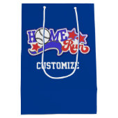 レッドホワイト&ブルーホーム走野球抱き枕 ミディアムペーパーバッグ (裏面)