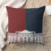 レッドホワイト&ブルーワシントンDCホワイトハウス クッション (ブランケット)