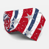 レッドホワイト&ブルー7月4日Large Star Spangled ネクタイ (ロール)