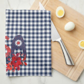 レッドホワイト&ブルーUSA愛国的なブーケ キッチンタオル (四つ折り)